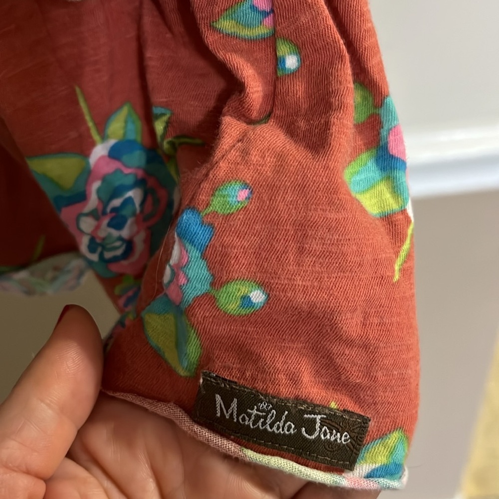 MATILDA JANE Brown/Green/Pink/White Floral Looks To Frill Dress, Size XXL, GUC. - Picture 8 of 12